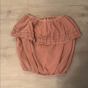 strapless loose fitted top